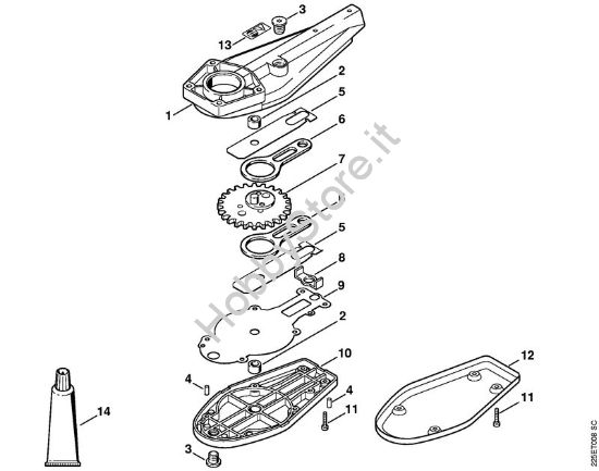 Riduttore lama 0° - 90° (24.2005) FH 75 FH 75 brand Stihl